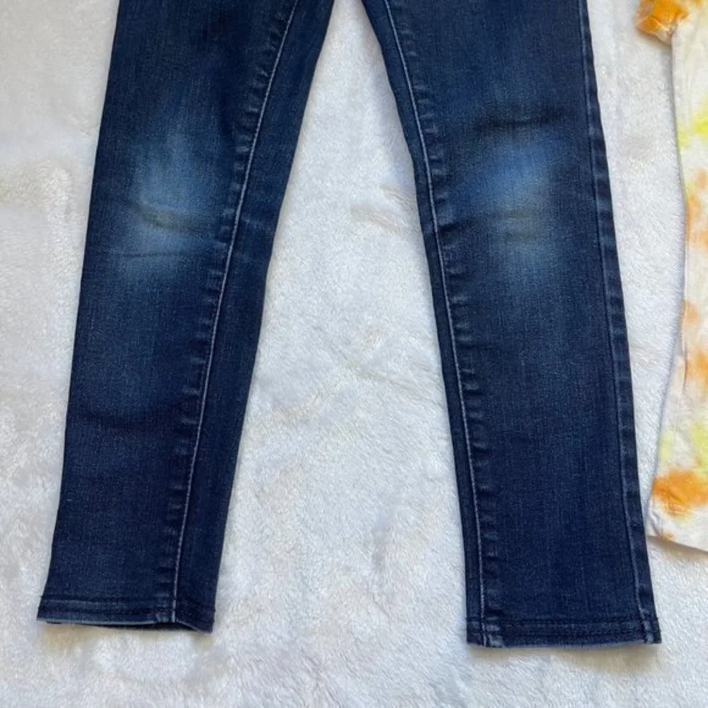 Levi's‎ Girl's Dark Wash Jeans and Unicorn Birthday Girl Tie-Dye Shirt Size 6